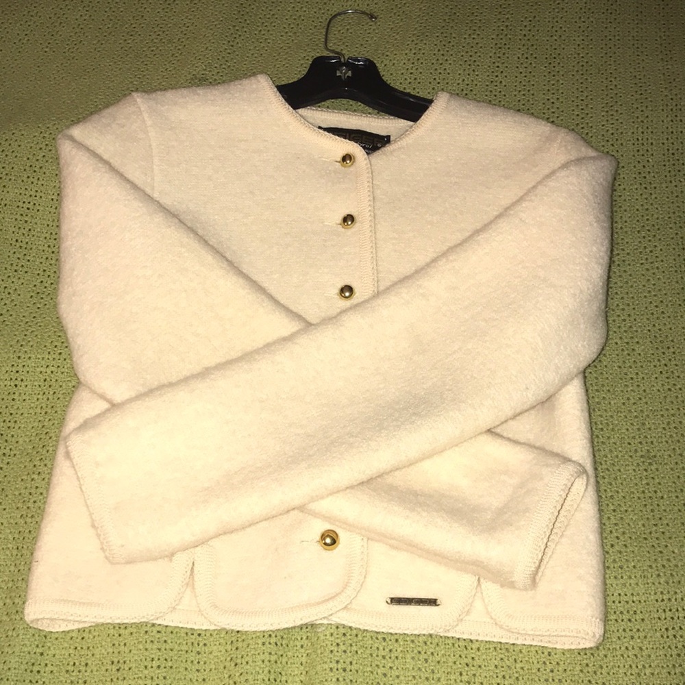 Geiger Tyrol cream wool sweater size 36
